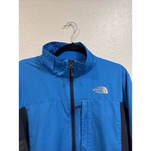 The North Face Jacket Men Zip Pocket Outdoor Travel Hike Color Block Core Medium - Picture 2 of 11